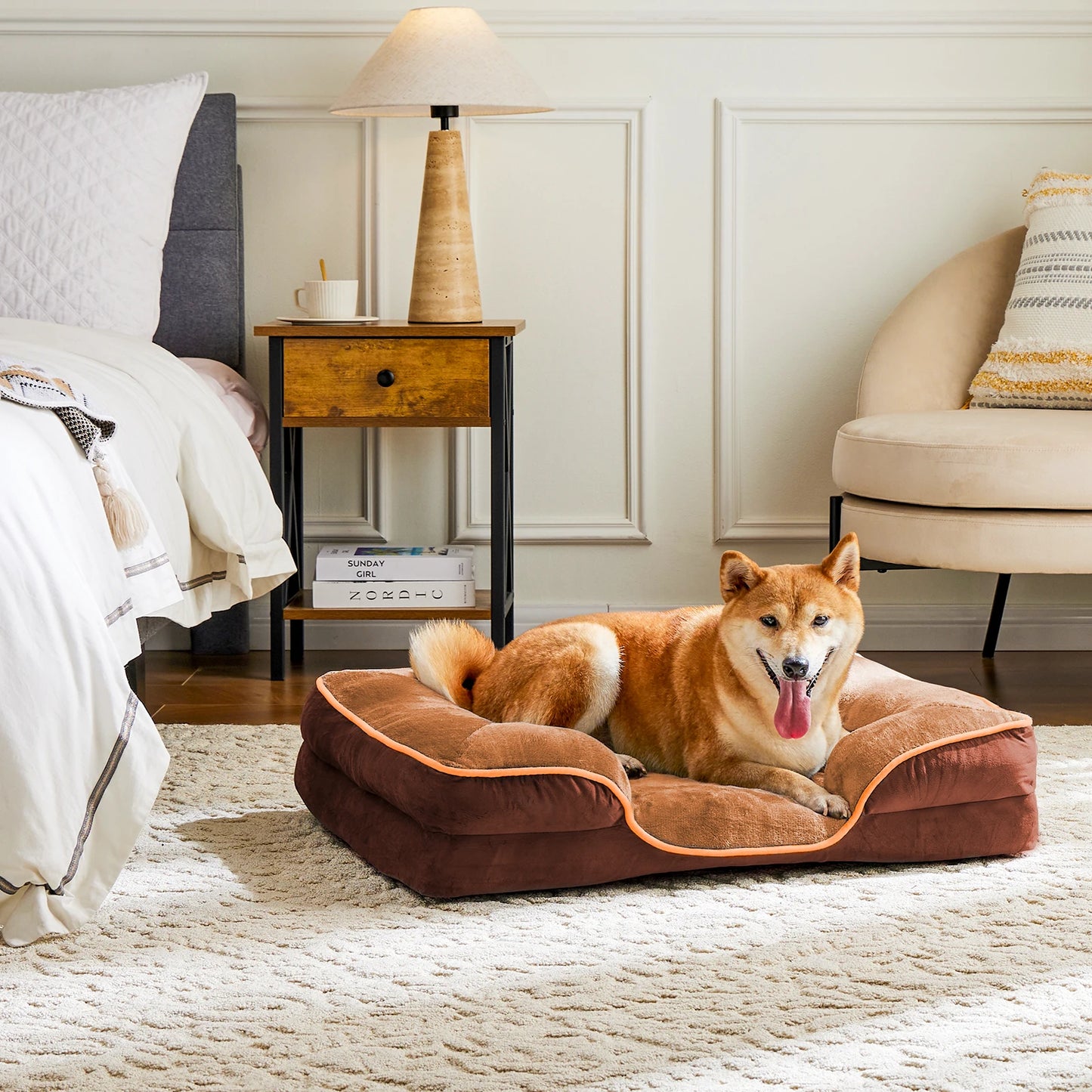 JHK Orthopedic Memory Foam Dog Bed for Pets Comfort
