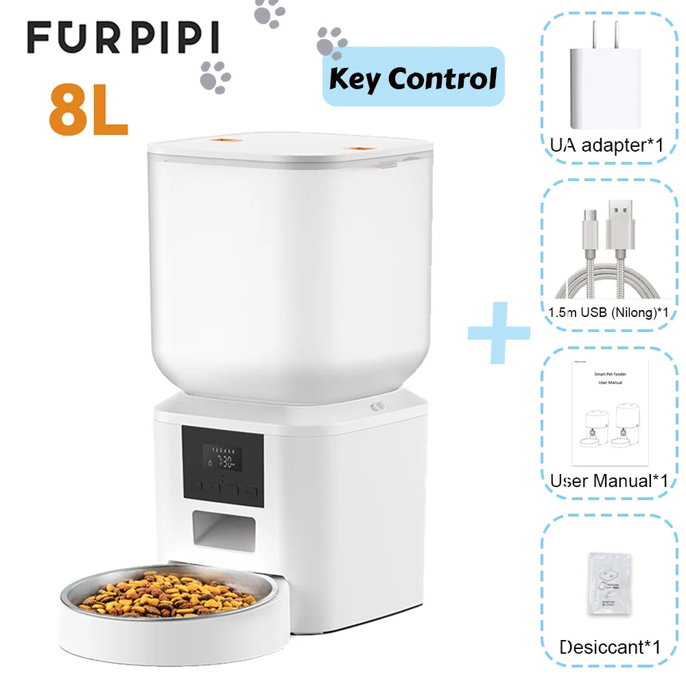 Furpipi Automatic Dog Feeder With Key Control And Time Setting