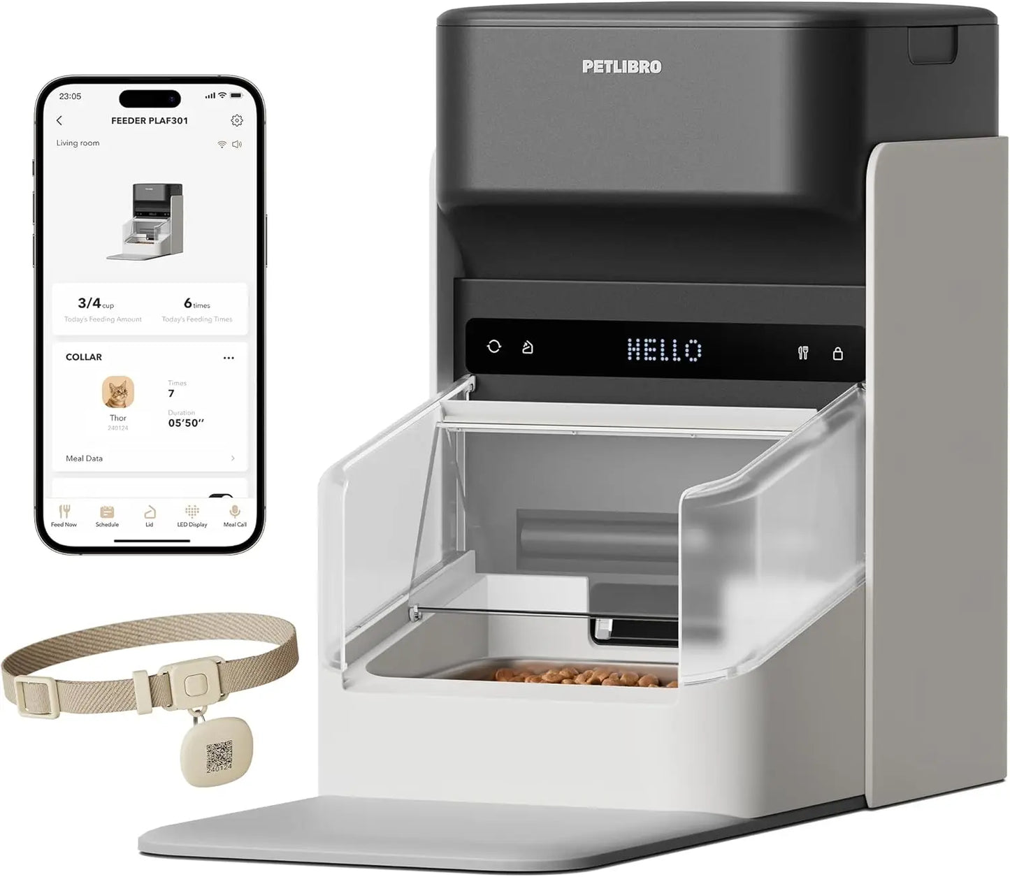 RFID Cat Feeder With Personalized Meals And Anti Theft Lid